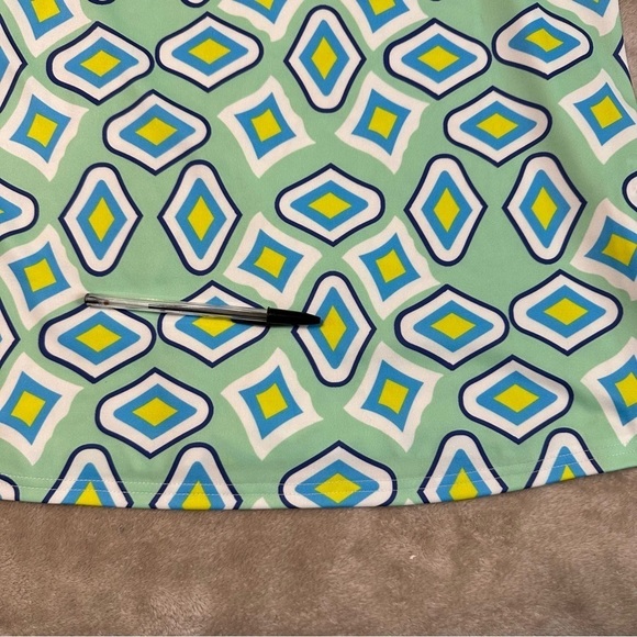 Jade Melody Tam Notch Neck Sleeveless Geometric Top Size Medium - Picture 12 of 13